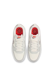 Off White Серый - низкие кроссовки для подростков Nike Court Borough Recraft - Image 5 of 9