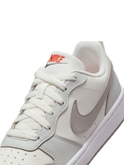 Off White Серый - низкие кроссовки для подростков Nike Court Borough Recraft - Image 8 of 9