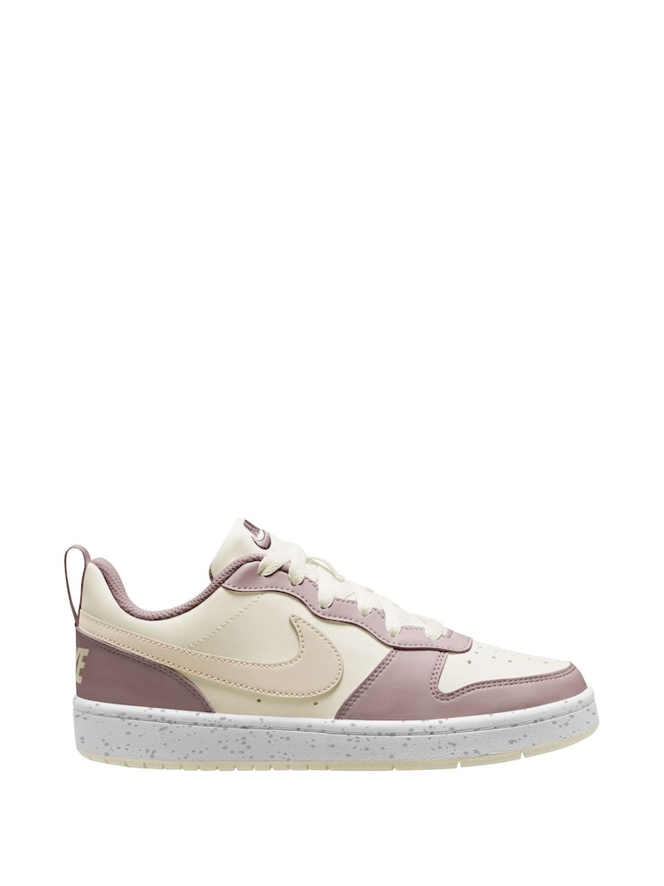 Nike White Natural Youth Court Borough Low Recraft Trainers - Image 1 of 4