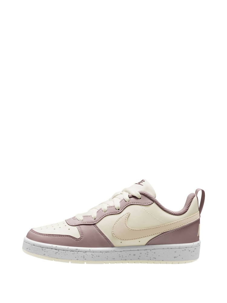 Nike White Natural Youth Court Borough Low Recraft Trainers - Image 2 of 4