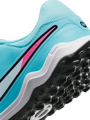 Nike Blue Kids Tiempo Legend 10 Academy Turf Football Boots - Image 10 of 10