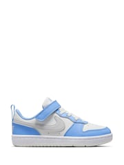 Nike White/Blue Grey Junior Court Borough Low Recraft Trainers - Image 1 of 11