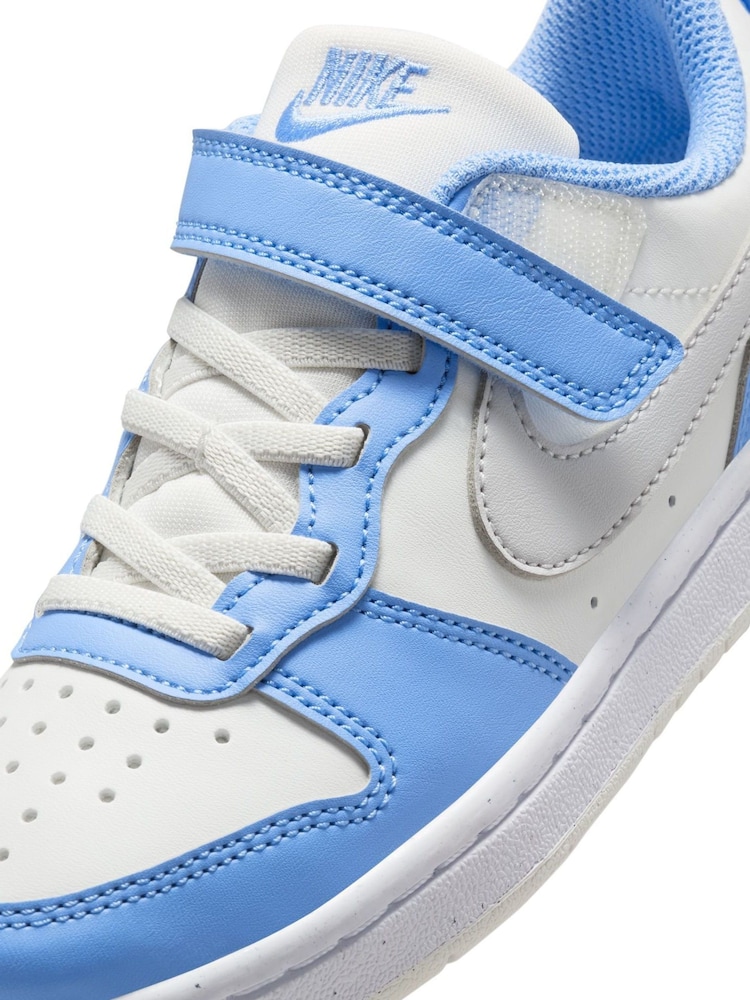 Biały/niebiesko-szary - Buty sportowe Nike Court Borough Low Recraft dla dzieci - Image 10 of 11