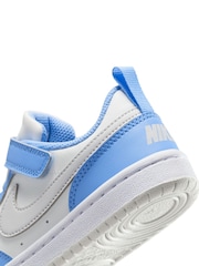 Nike White/Blue Grey Junior Court Borough Low Recraft Trainers - Image 11 of 11