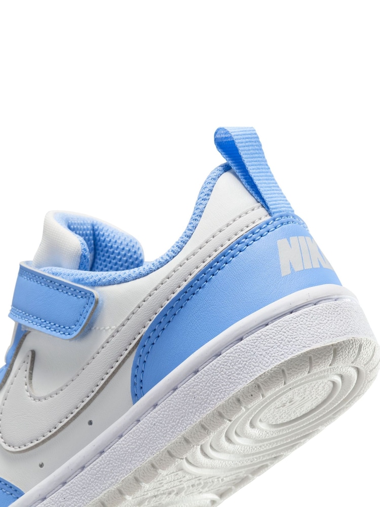Nike White/Blue Grey Junior Court Borough Low Recraft Trainers - Image 11 of 11