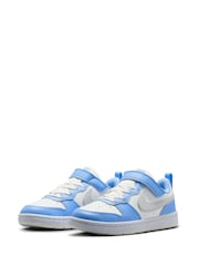 Nike White/Blue Grey Junior Court Borough Low Recraft Trainers - Image 5 of 11
