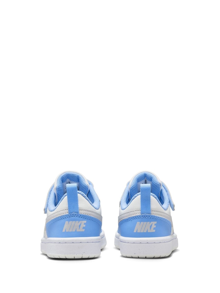 Biały/niebiesko-szary - Buty sportowe Nike Court Borough Low Recraft dla dzieci - Image 6 of 11