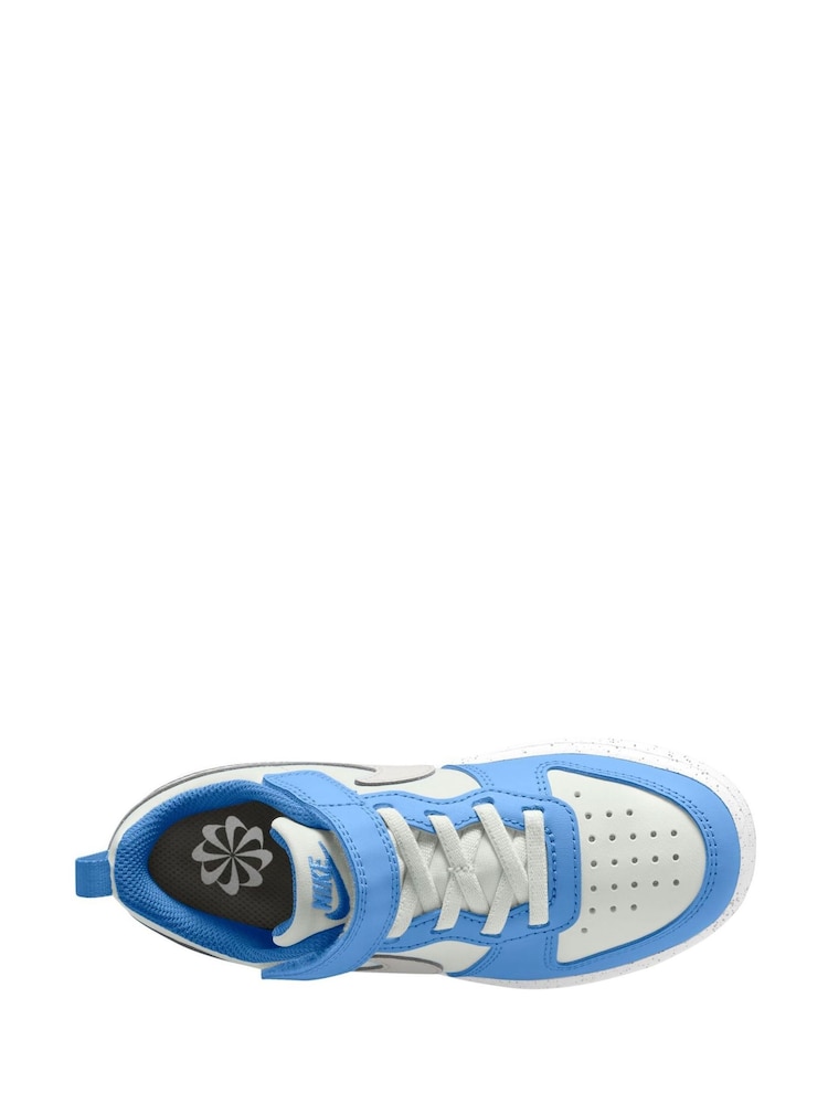 Biały/niebiesko-szary - Buty sportowe Nike Court Borough Low Recraft dla dzieci - Image 8 of 11