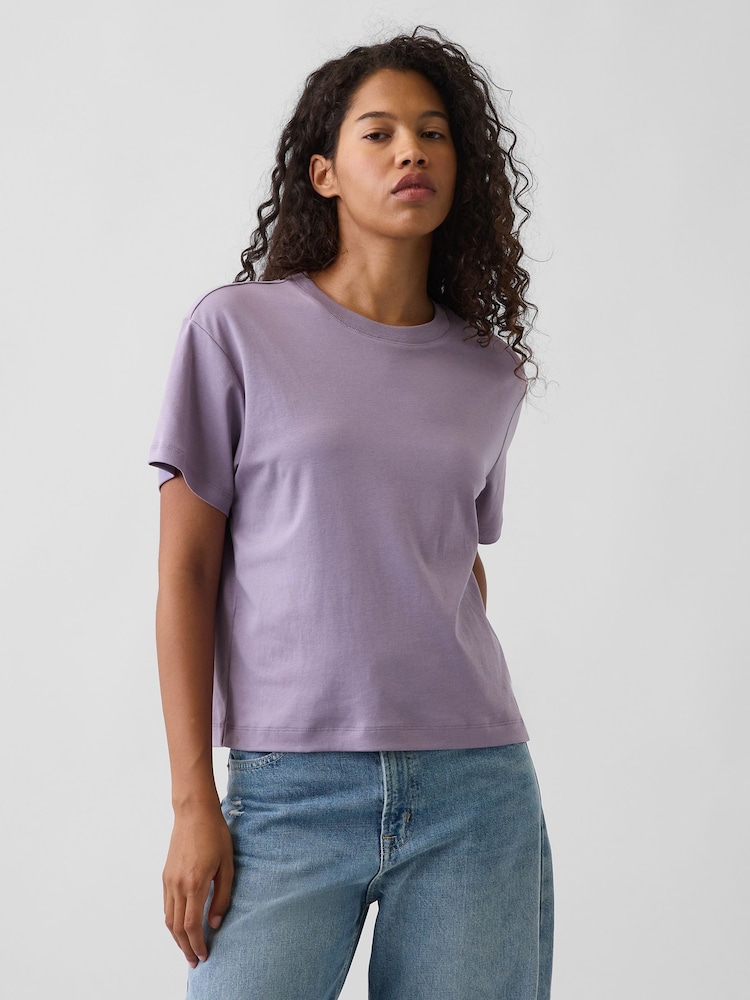 Gap Purple Supima® Cotton Relaxed T-Shirt - Image 1 of 3