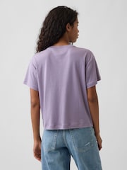 Gap Purple Supima® Cotton Relaxed T-Shirt - Image 2 of 3
