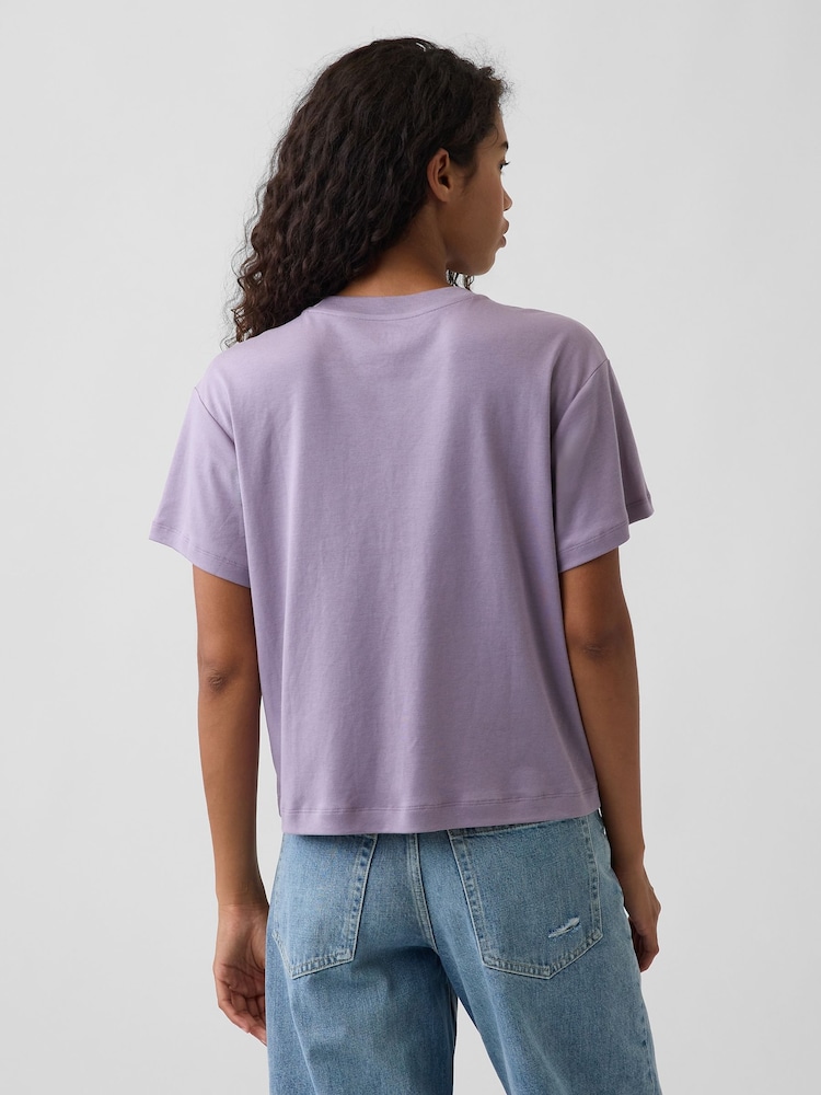 Gap Purple Supima® Cotton Relaxed T-Shirt - Image 2 of 3