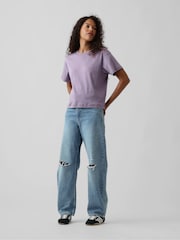 Gap Purple Supima® Cotton Relaxed T-Shirt - Image 4 of 5