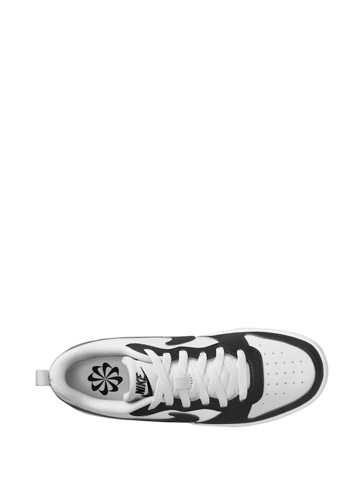 Nike White/ Black Youth Court Borough Low Recraft Trainers - Image 3 of 4