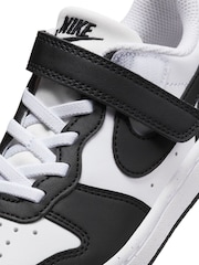 Nike Black/White Junior Court Borough Low Recraft Trainers - Image 10 of 11