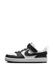 Nike Black/White Junior Court Borough Low Recraft Trainers - Image 2 of 11