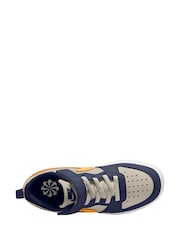 Nike Navy Blue Natural Orange Junior Court Borough Low Recraft Trainers - Image 3 of 4