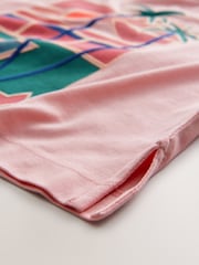 Pink 100% Cotton Graphic Print T-Shirt (3-16yrs) - Image 4 of 4