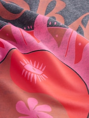 Charcoal/Pink Sun Oversized Graphic Print T-Shirt (3-16yrs) - Image 6 of 8