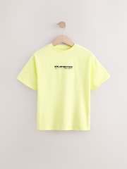 Lime Green Oversized Graphic Print T-Shirt (3-16yrs) - Image 1 of 4