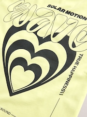Lime Green Oversized Graphic Print T-Shirt (3-16yrs) - Image 4 of 4