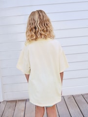 Ecru White Beach Oversized Graphic Print T-Shirt (3-16yrs) - Image 2 of 7