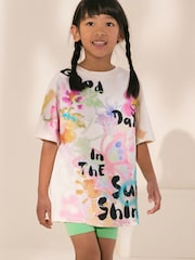 Multi Bright Graffiti Oversized Graphic Print T-Shirt (3-16yrs) - Image 1 of 8