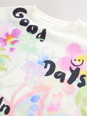 Multi Bright Graffiti Oversized Graphic Print T-Shirt (3-16yrs) - Image 8 of 8
