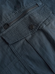Navy Blue Long Length Belted Cargo Shorts - Image 11 of 12
