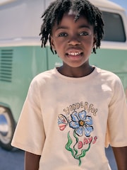 Neutral Flower Oversized Graphic Print T-Shirt (3-16yrs) - Image 2 of 7