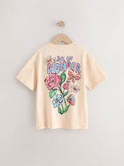 Neutral Flower Oversized Graphic Print T-Shirt (3-16yrs) - Image 5 of 7