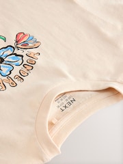 Neutral Flower Oversized Graphic Print T-Shirt (3-16yrs) - Image 6 of 7