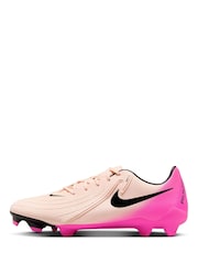Розовый - Nike Adults Phantom 2 Club Pink Ground Football Boots - Image 2 of 11