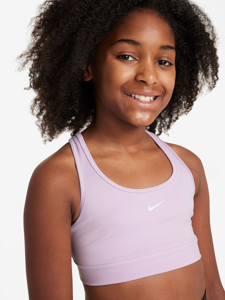 Nike Doll Lilac Dri-FIT Swoosh Support Bra - Image 3 of 3