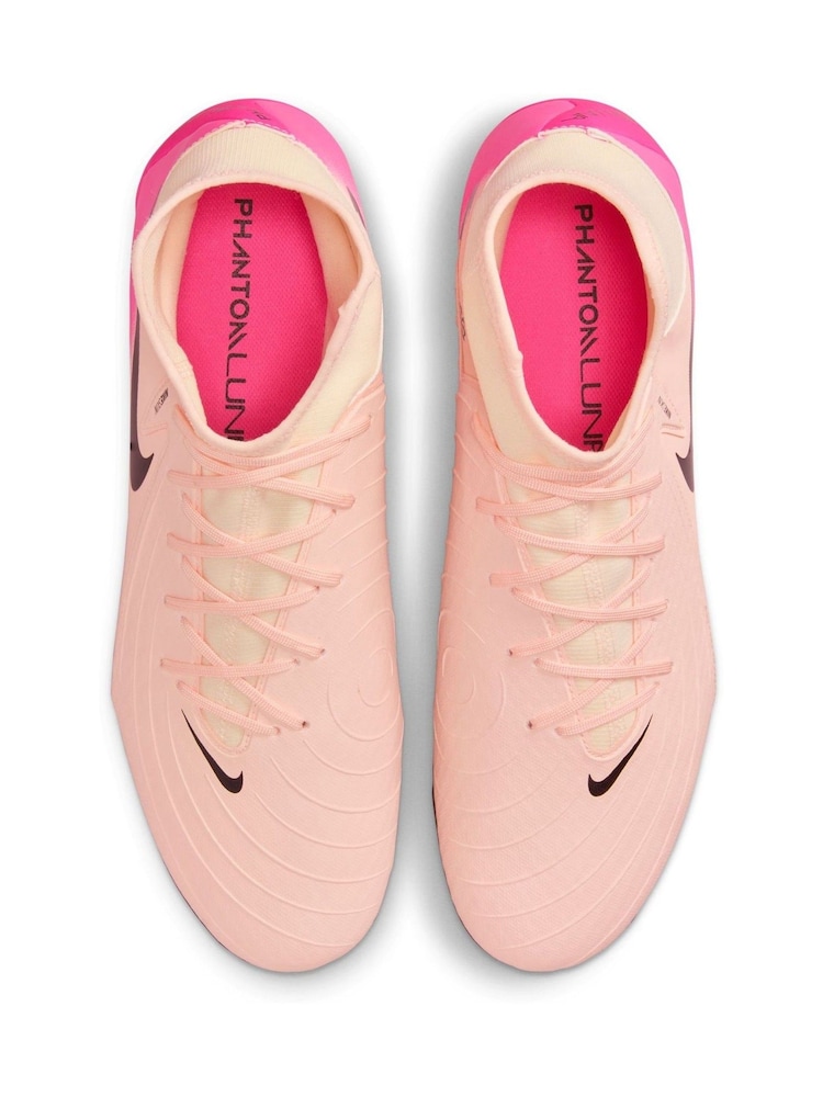 Nike Pink Adults Phantom 2 Luna Academy Pink Ground Football Boots - Image 7 of 11