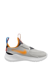 Nike Grey Orange Junior Flex Runner 3 Trainers - Image 1 of 4