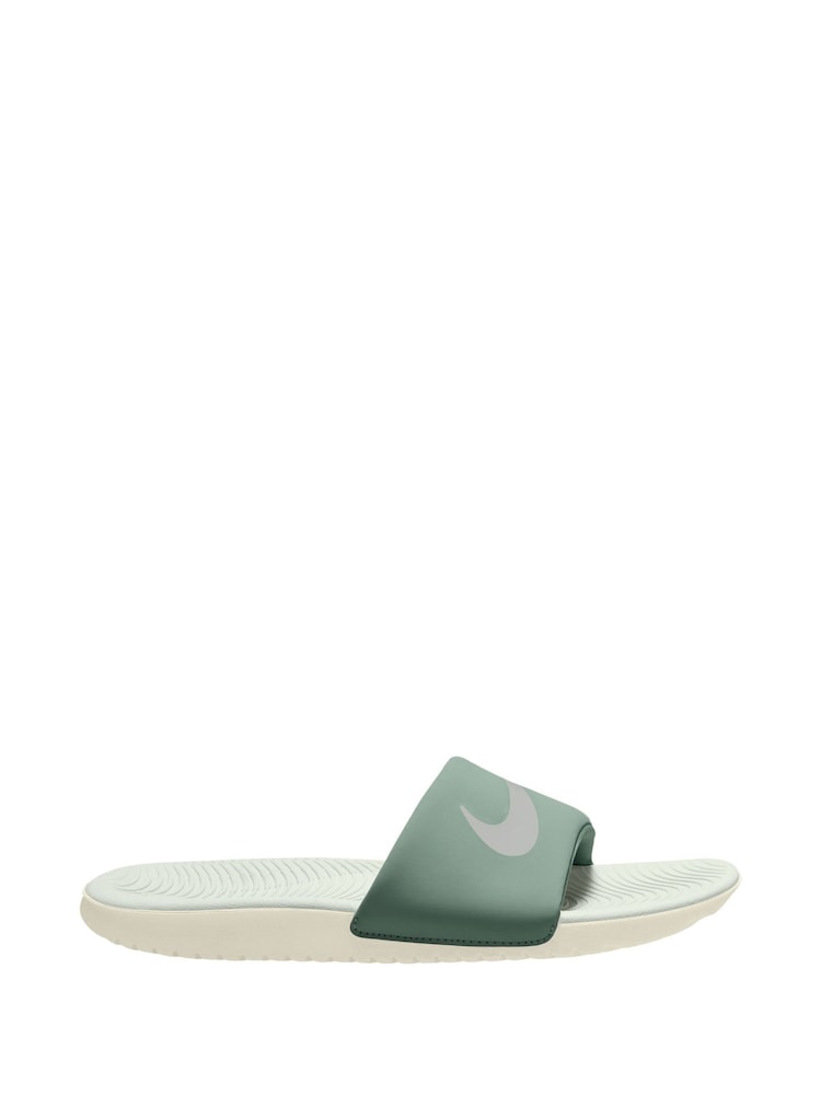 Nike Grey Steam Green Junior/Youth Kawa Sliders - Image 1 of 4
