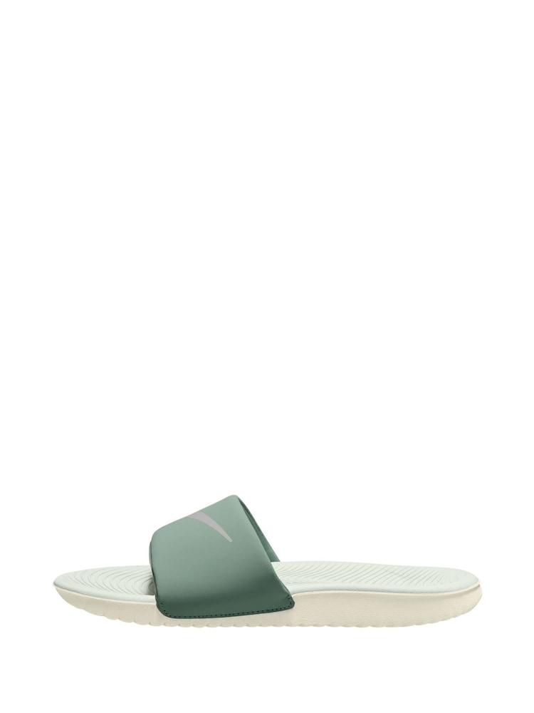 Nike Grey Steam Green Junior/Youth Kawa Sliders - Image 2 of 4