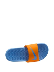 Nike Orange Blue Junior/Youth Kawa Sliders - Image 5 of 7