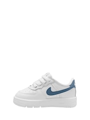 Nike White/Thunderstorm Blue Infant Air Force 1 EasyOn Trainers - Image 2 of 4