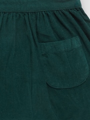 Purebaby Green Corduroy Christmas Festive 100% Cotton Dress - Image 5 of 7