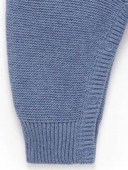 Purebaby Blue Knitted Dungaree - Image 3 of 4
