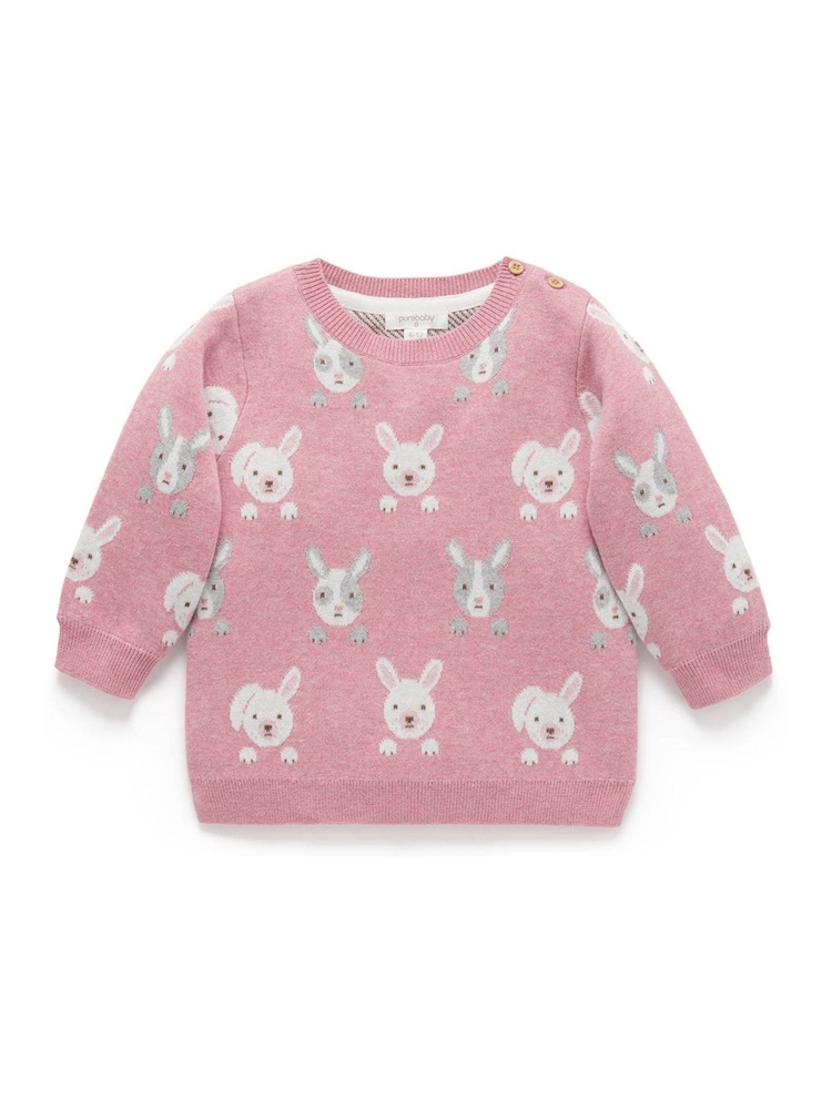 Purebaby Pink Animal Print Cozy Jumper - Image 2 of 5