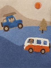 Purebaby Blue Off Road Print Jumper - Image 3 of 5