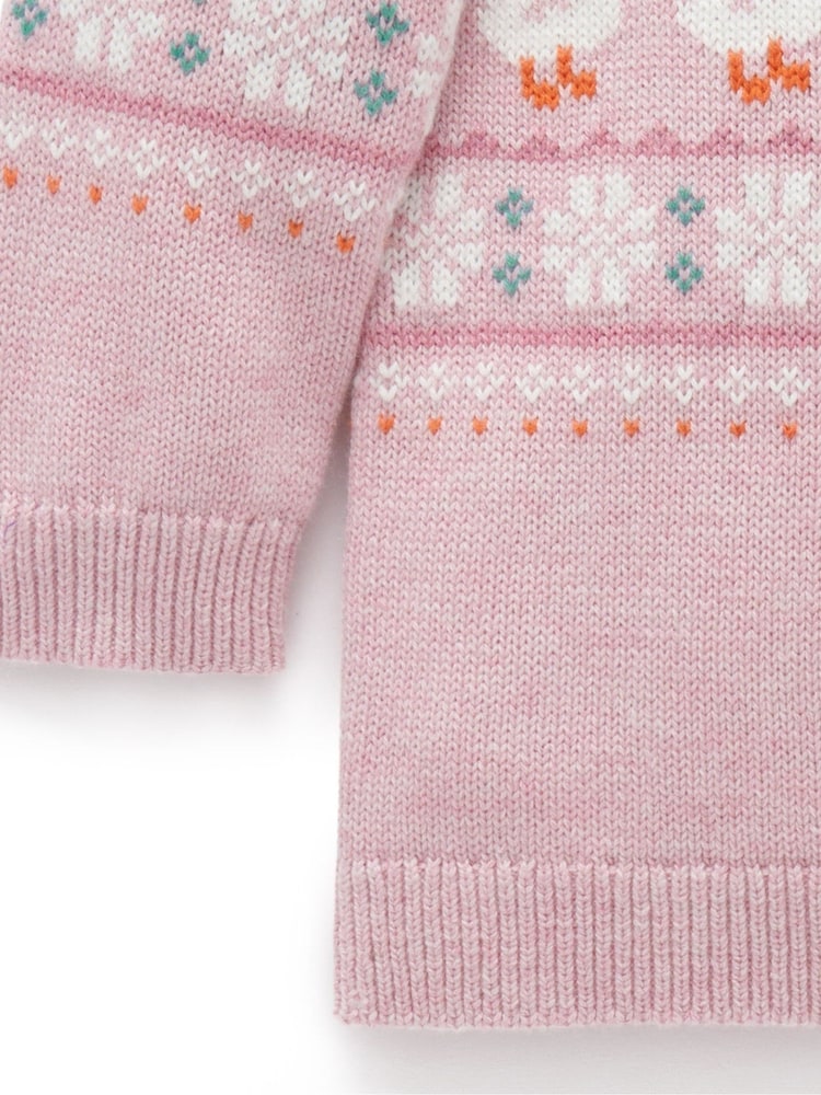Purebaby Pink Little Goose Jumper - Image 2 of 4 Purebaby Pink Little Goose Jumper - Image 2 of 4