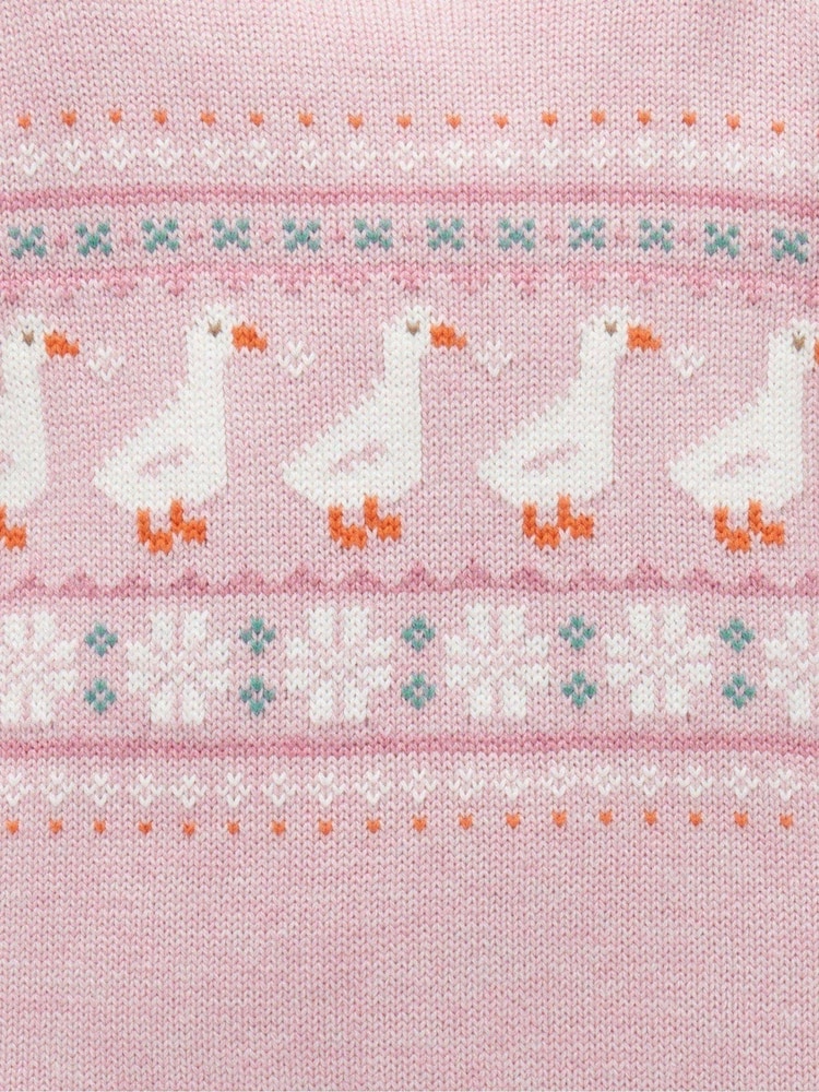 Purebaby Pink Little Goose Jumper - Image 4 of 4 Purebaby Pink Little Goose Jumper - Image 4 of 4