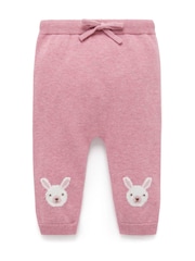 Purebaby Pink Animal Print Cozy Leggings - Image 1 of 4