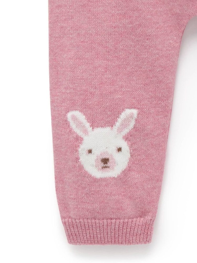 Purebaby Pink Animal Print Cozy Leggings - Image 4 of 4