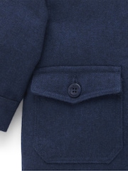 Purebaby Blue Wool Blend Sherpa Jacket - Image 3 of 5