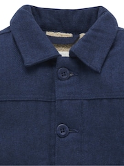 Purebaby Blue Wool Blend Sherpa Jacket - Image 4 of 5