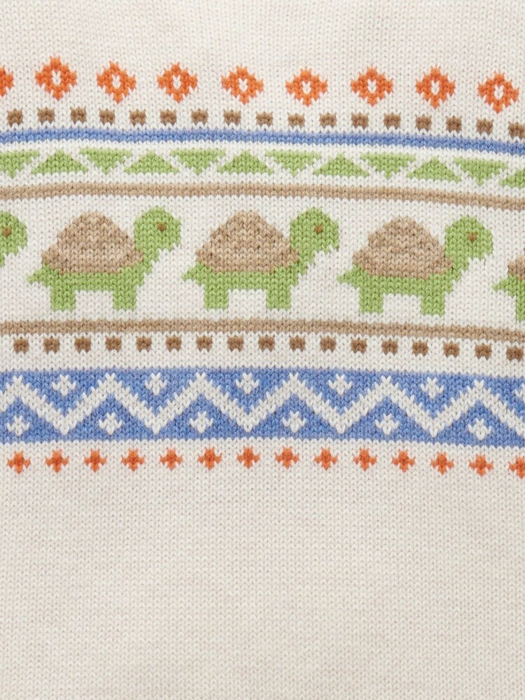 Purebaby Cream Little Turtle Print Jumper - Image 4 of 4